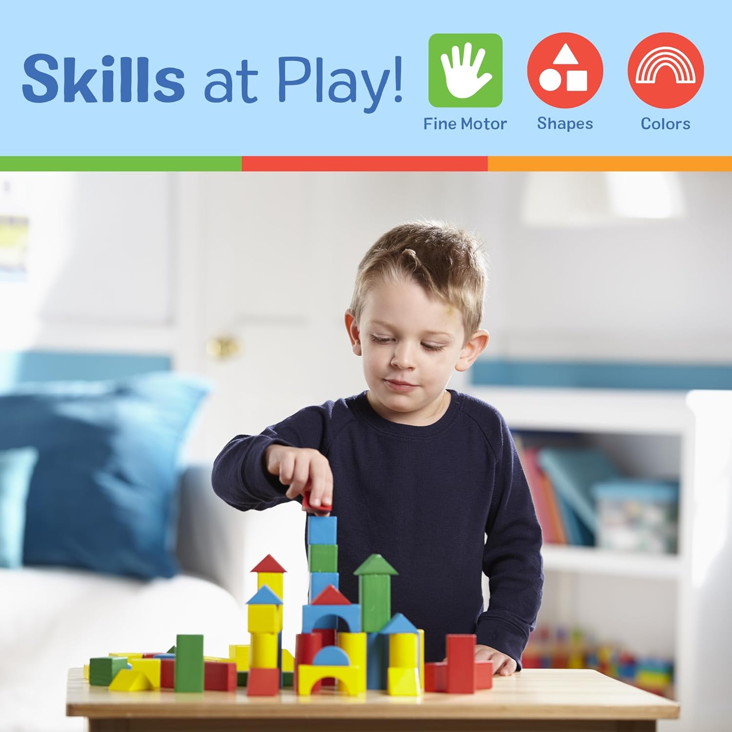 Melissa & Doug Wooden Building Blocks