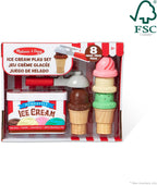 Melissa & Doug Scoop and Stack Ice Cream Cone Wooden Magnetic Pretend