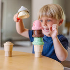 Melissa & Doug Scoop and Stack Ice Cream Cone Wooden Magnetic Pretend