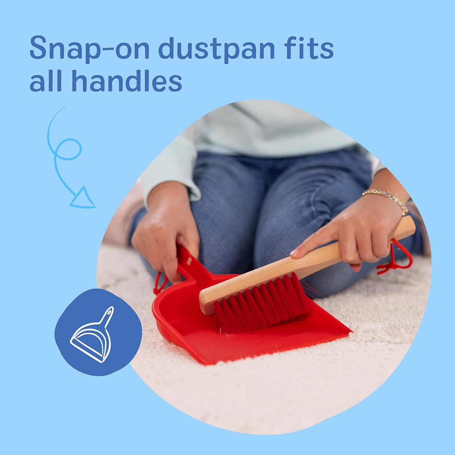 Melissa & Doug Dust! Sweep! Mop! 6-Piece Pretend Play Set