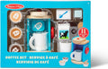 Melissa & Doug 11-Piece Brew and Serve Wooden Coffee Maker Set