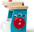Melissa & Doug 11-Piece Brew and Serve Wooden Coffee Maker Set