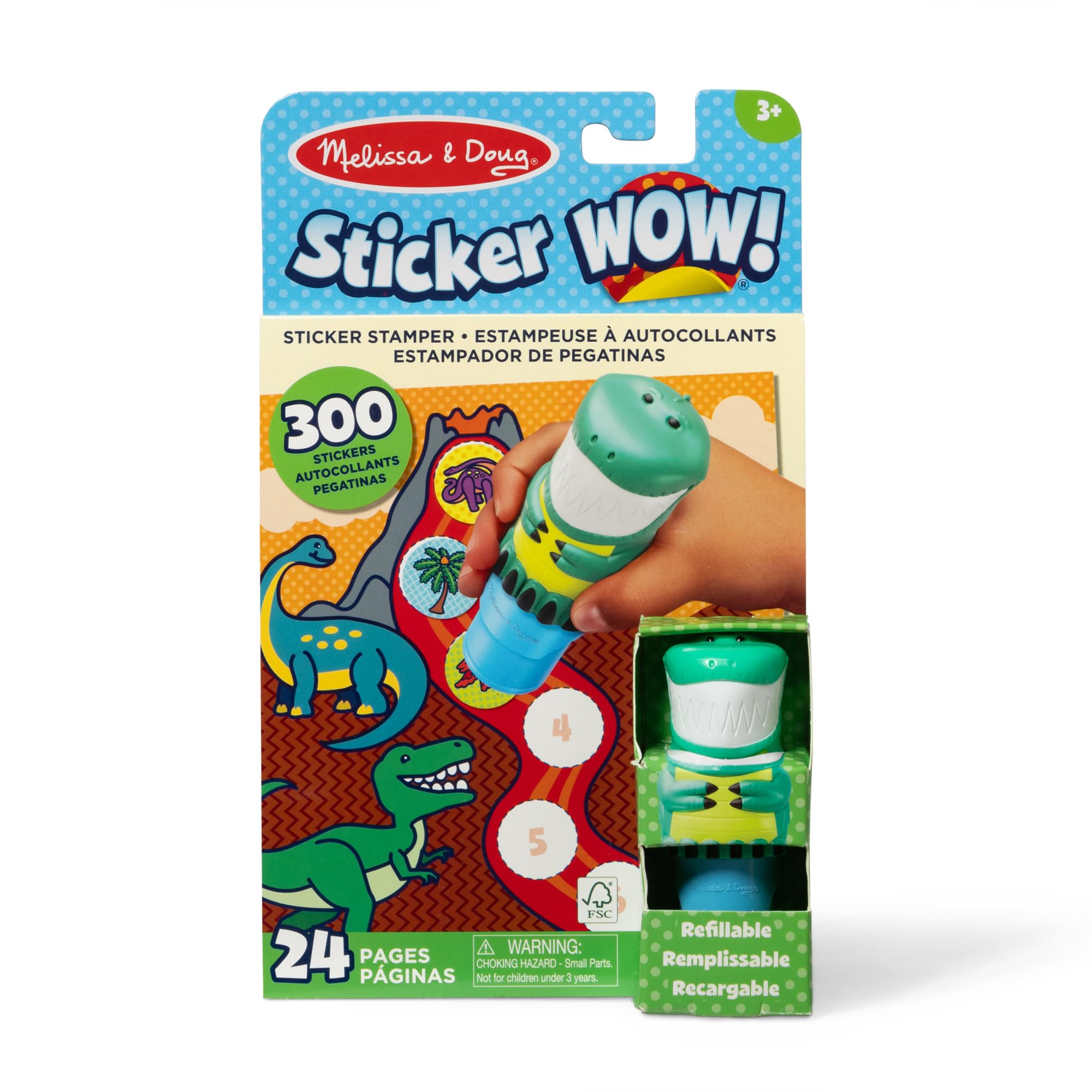 Melissa & Doug Sticker Wow!™ 24-Page Activity Pad and Sticker Stamper