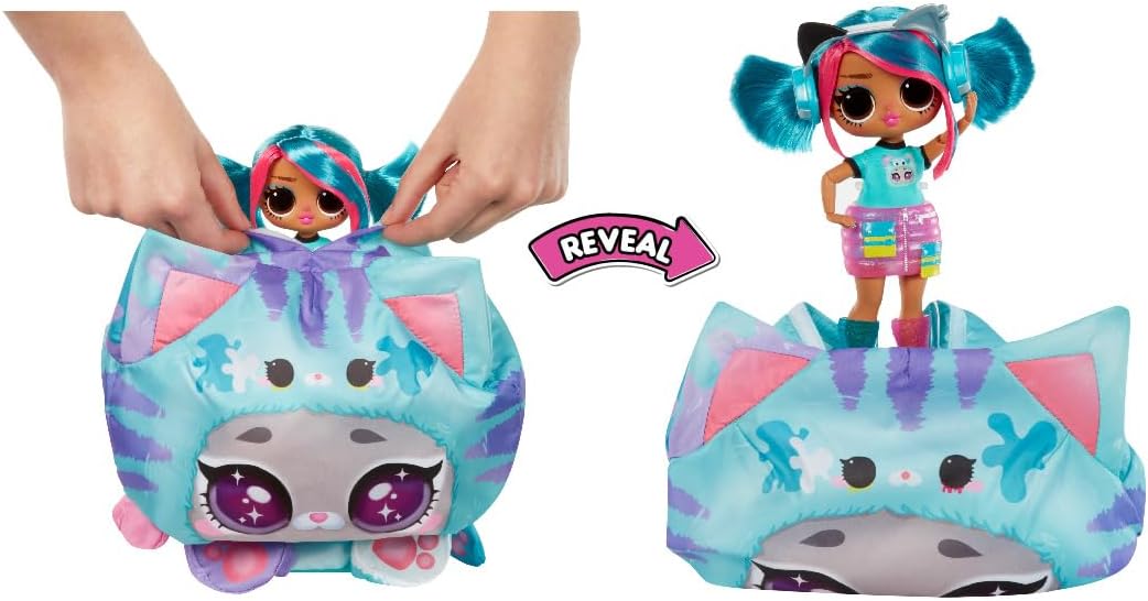 LOL Surprise Tweens Costume Surprise Emma Emo Fashion Doll with Inflatable Teal Kitty Pet Costume and Multiple Surprises Including Fabulous Fashions & Accessories – Great Gift for Kids Ages 4+ One Size