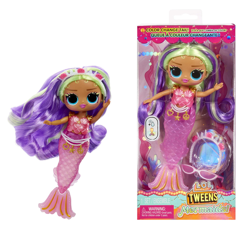 LOL Surprise Tweens Mermaid Cleo Clove Fashion Doll with Color Changing