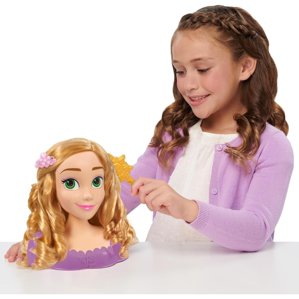 Just Play Disney Princess Rapunzel Hairstyle Head 7 Pieces Pretend Play