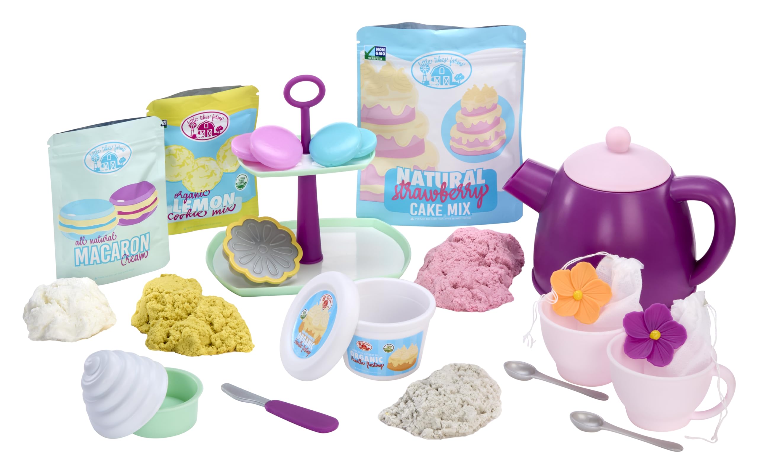 Little Tikes Creative Chefs Tea Party Kit with 30 Accessories, Pretend Play Cooking Set, for Boys and Girls Ages 3+ Years