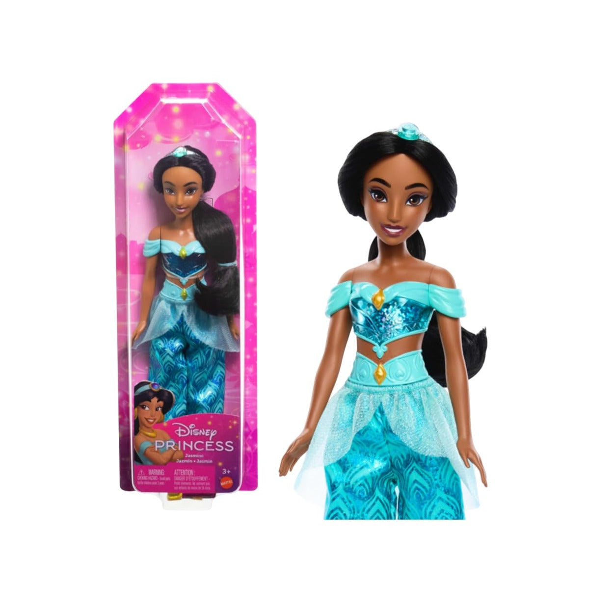 Mattel Disney Princess Jasmine Doll in Sparkling Fashion with Removable