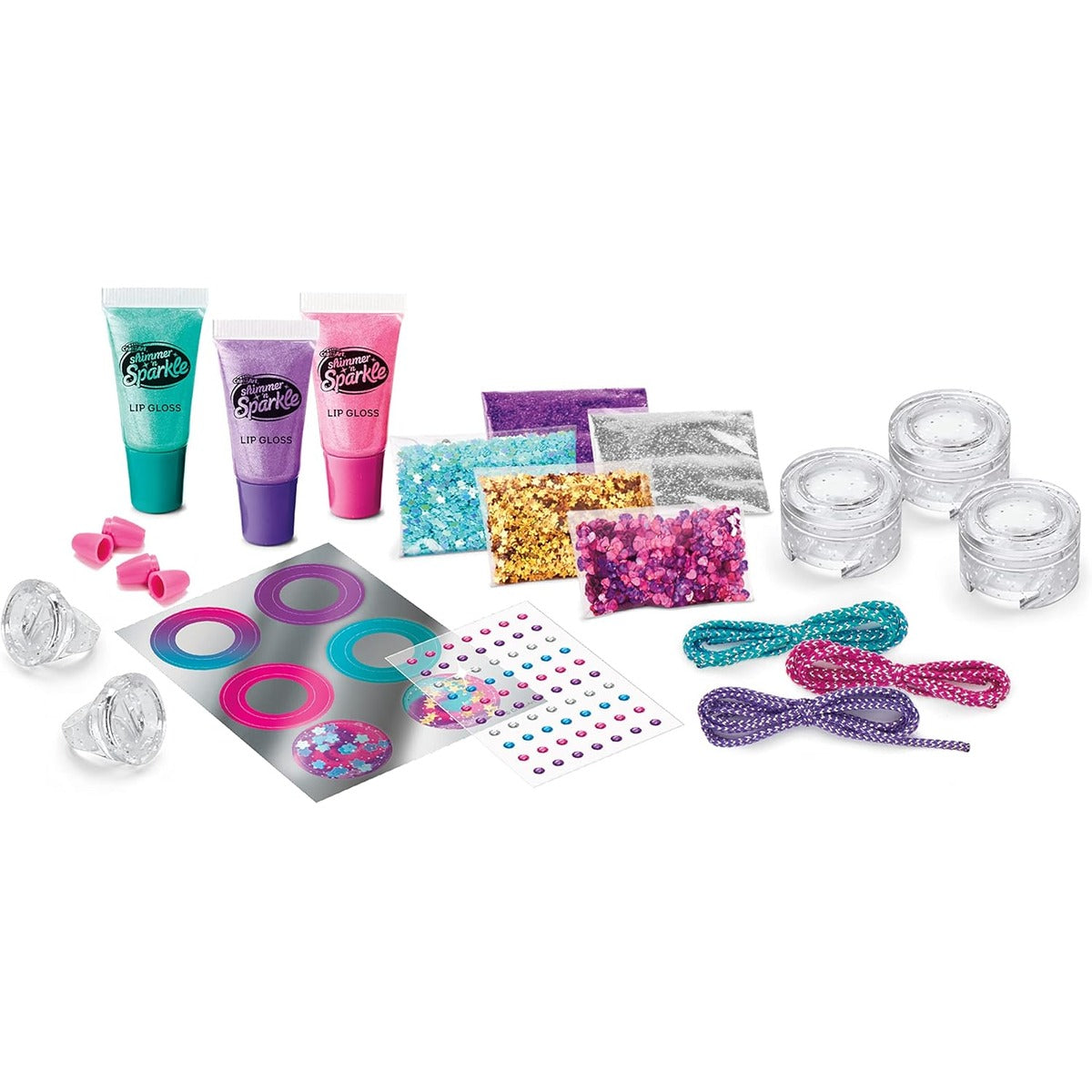 Shimmer 'n Sparkle Glitter & Gem Lip Gloss Lockets DIY Activity Set