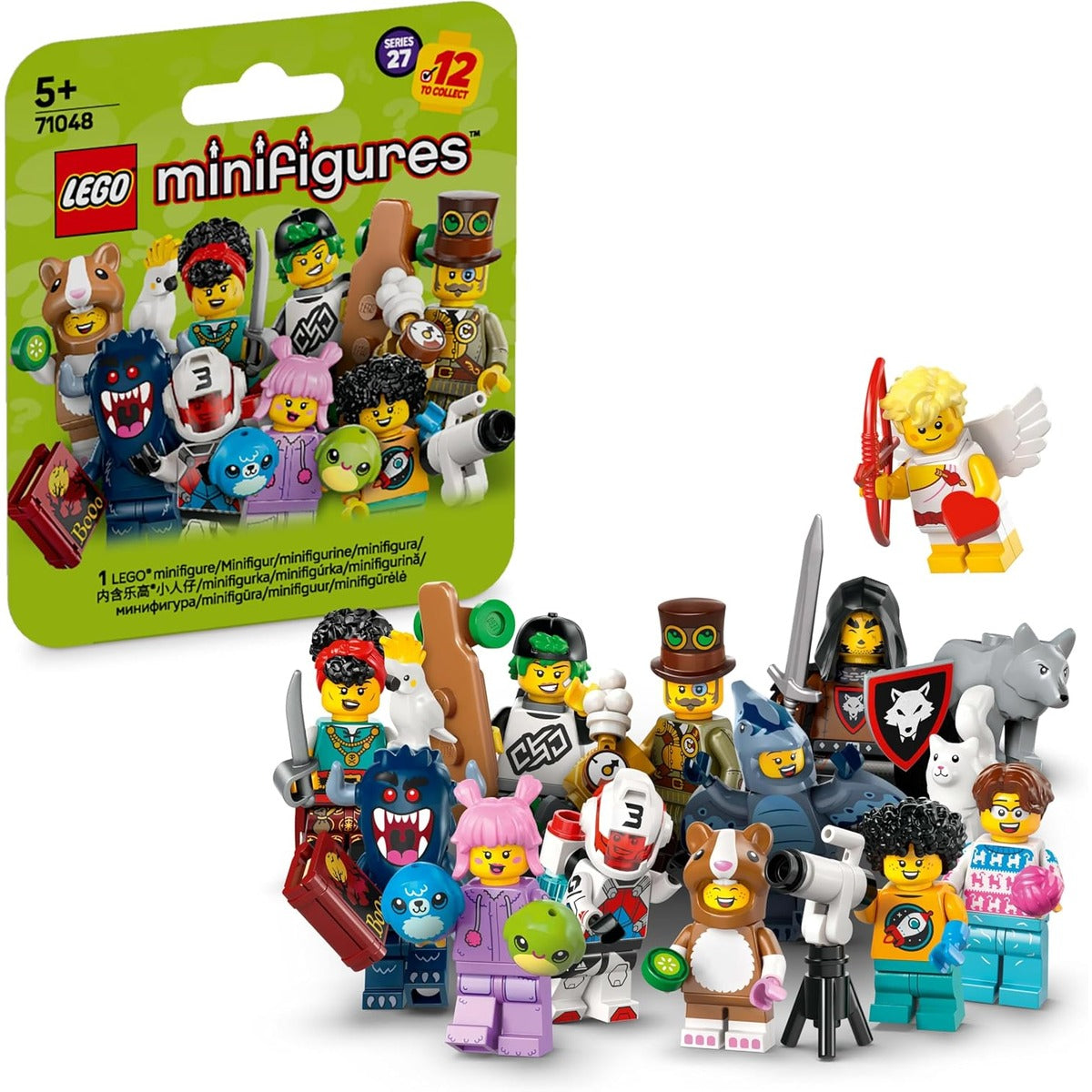 LEGO Minifigures Series 27 Mystery Box, Get 1 of 12 Collectible Figures incl. Cupid, Pterodactyl, Jetpack Racer & More