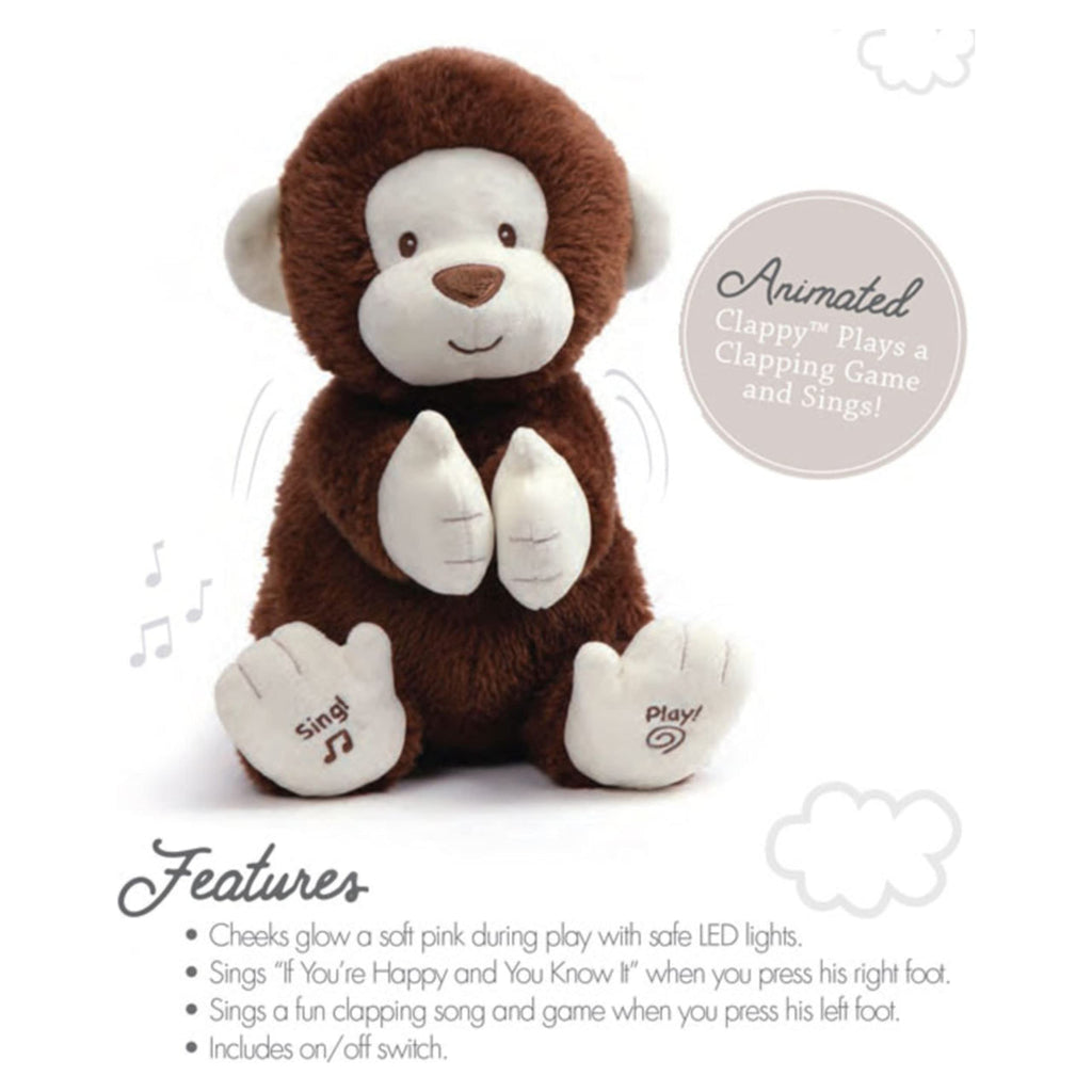 GUND Animated Flappy The Elephant Stuffed Animal Plush, Grey, 30.5 cm