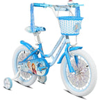 Spartan Spartan 16" Disney Frozen Winter Frost Girls Bicycle - Removable Training Wheels, Adjustable Seat, Front Basket, Rear