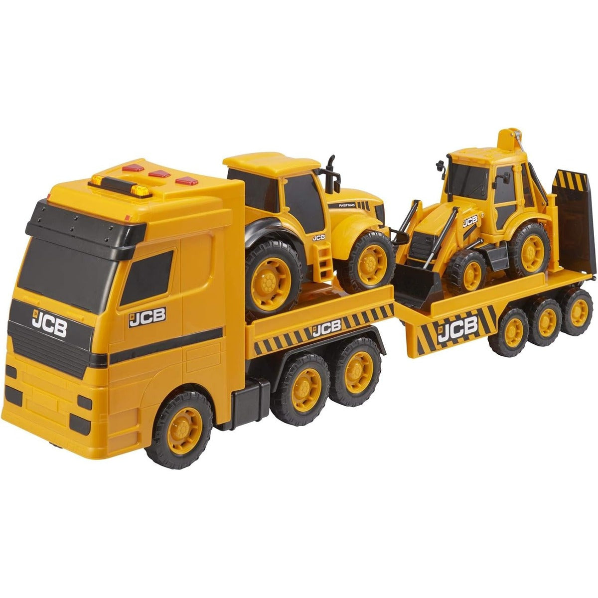 HTI JCB Heavy Load Transporter and Construction Vehicle Set, Yellow/Black 24x 15x69cm 1416416