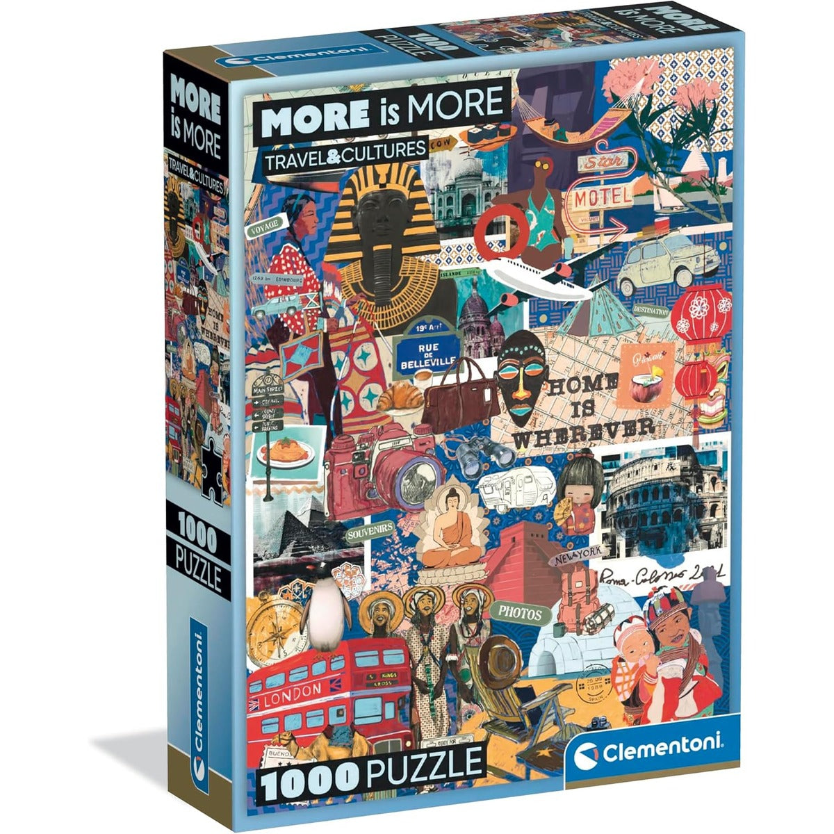 Clementoni - 37072 Jigsaw Puzzle 1000 Pieces for Adults and Children, Special Series, Massimalismo Travel & Culture Theme, Compact Box with Poster Included, Gift Idea for Men and Women, Made in Italy