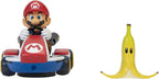Super Mario Spin Out Mariokart Mario Racer Vehicle with 360 Spins, Wind Up and Go! Includes One 2.5” Mario Action Figure