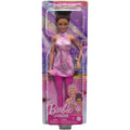 Barbie Careers Fashion Doll & Accessories, Brunette Ice Skater in Removable Pink Outfit with Ice Skates & Trophy