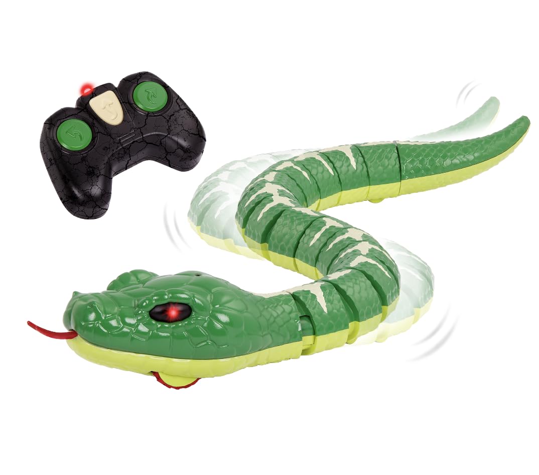 Terra by Battat – Remote Control Emerald Tree Boa Snake Toy, Realistic Moving Electronic Animal for Kids with Easy Operation, Fun Reptile Adventure, Includes Transmitter, Ages 6+ Years Snake (Green)