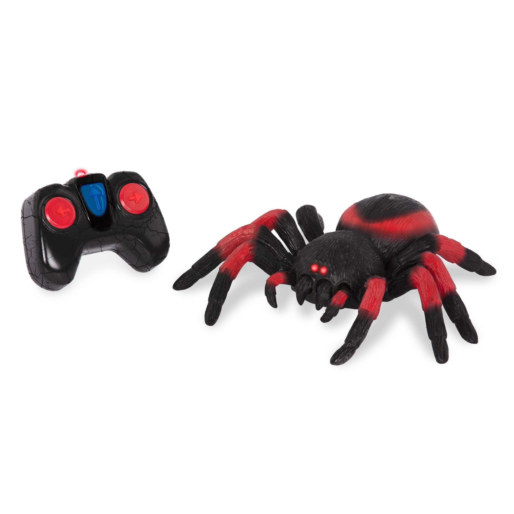 Terra by Battat – Realistic Tarantula RC Spider with Infrared Remote, Creepy Led Eyes, Fun Toy for Kids & Adults, Includes Detailed Design, Ideal Gift for Spider Lovers 6+ Years Red RC Spider