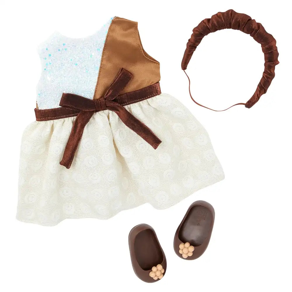 Our Generation - Shelby 18 Inch Doll with Scented Headband & Chocolate-Inspired Dress