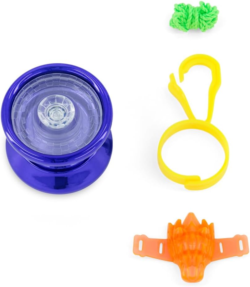 Tornado Colossus Professional Yo-Yo Toy with String for Kids, Durable Design with Auto Return Mechanism for Kids and Beginners, Smooth Spin Handheld Skill Toy- Ages 3+, Metallic Royal Blue