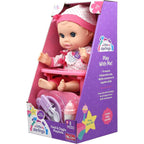 Baby Maziuna Feed & Giggle Playtime 12 Inches Doll Set, Sound Feature, Removable Outfit, Highchair, Utensils, Bottle, 8
