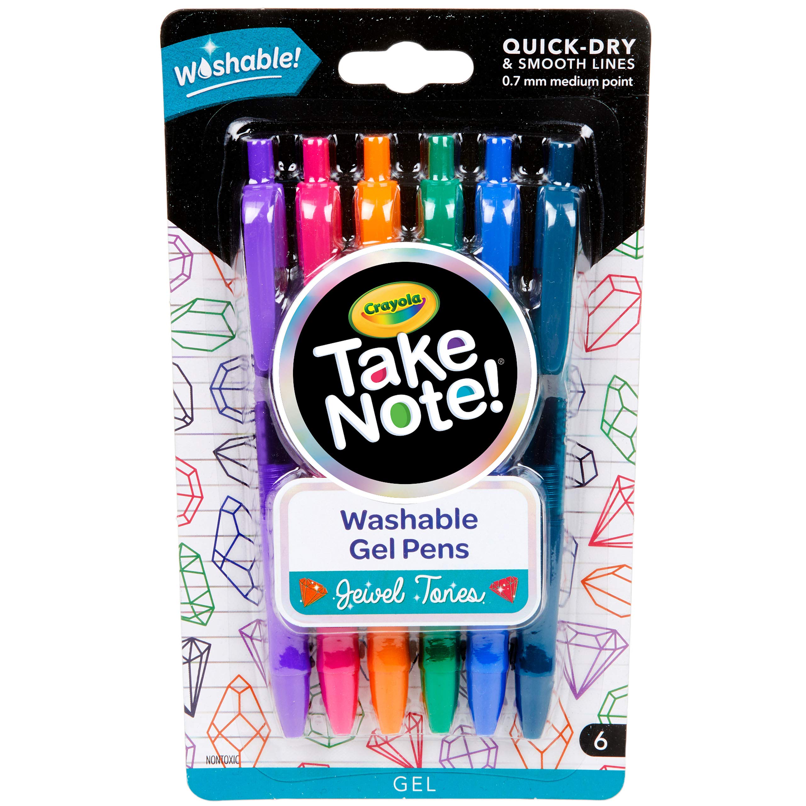 Crayola Washable Gel Pens In Jewel Tones, Office & School Supplies