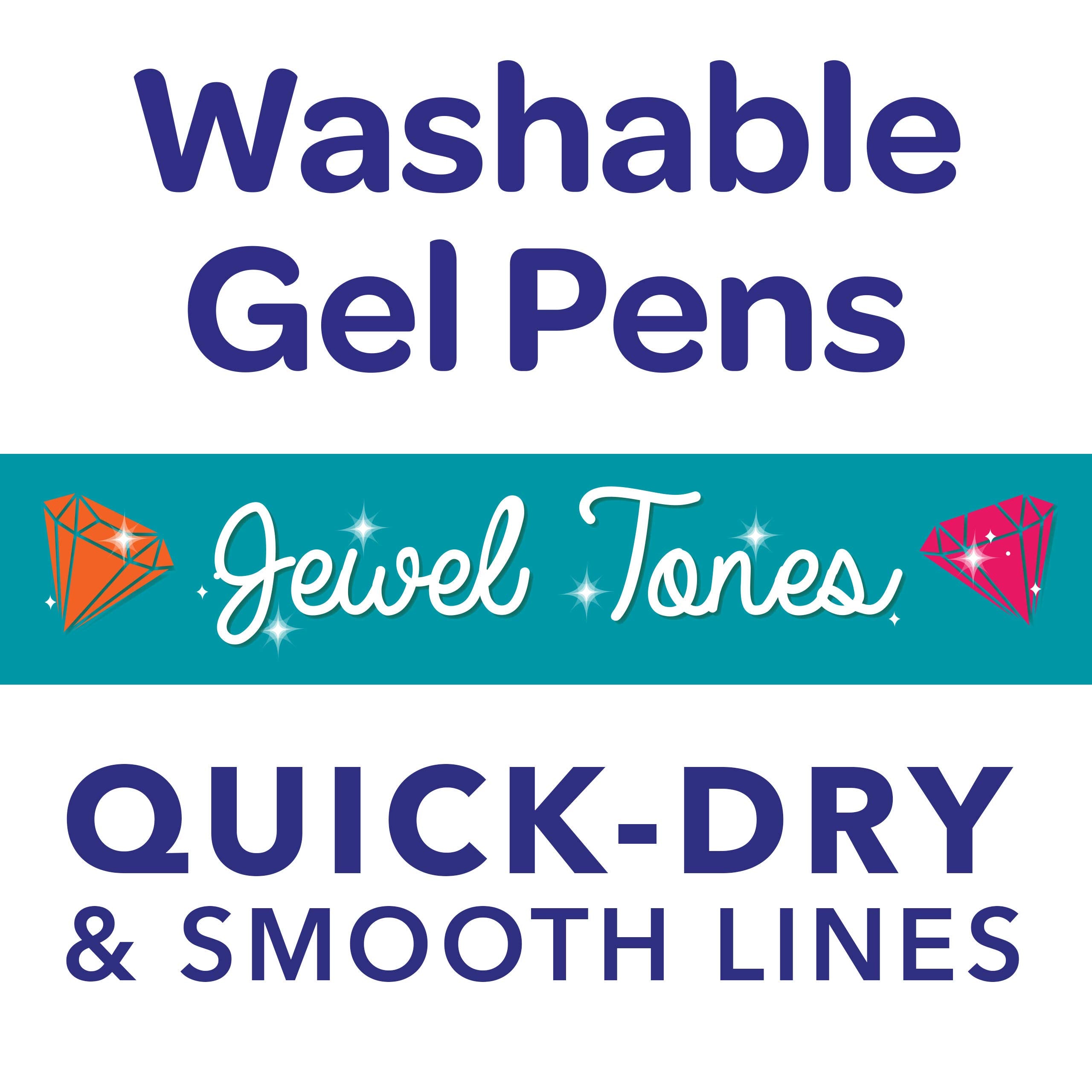 Crayola Washable Gel Pens In Jewel Tones, Office & School Supplies