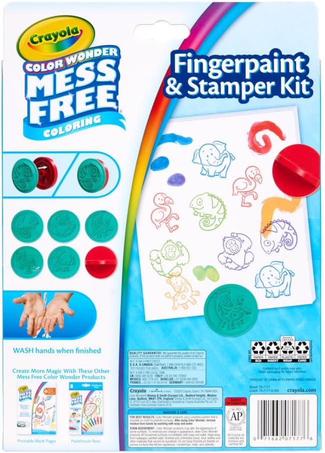 Crayola Color Wonder Mess Free Fingerpaint & Stamper Kit