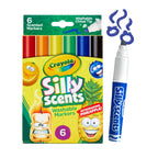 Crayola Silly Scents Scented Markers, Washable, 6Count