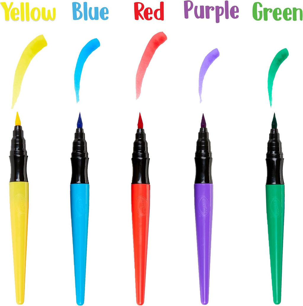 Crayola Washable No Drip Paint Brush Pens, Paint Set for Kids, 5 ct