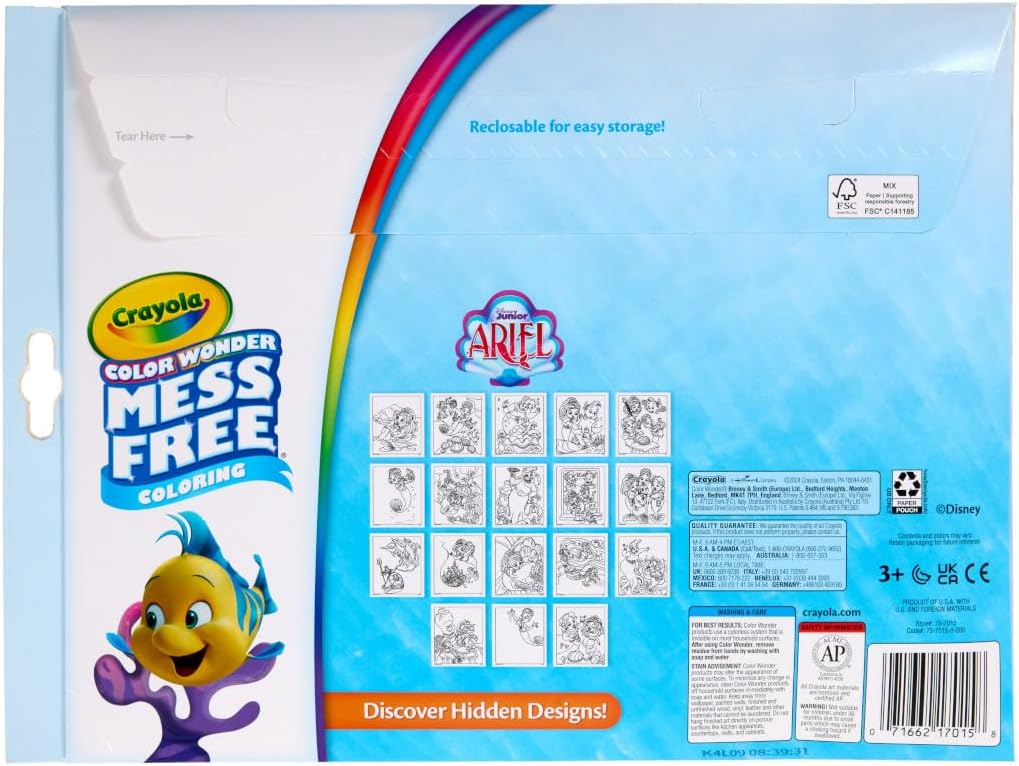 Crayola Color Wonder Disney Junior Ariel Mess Free Coloring Pages