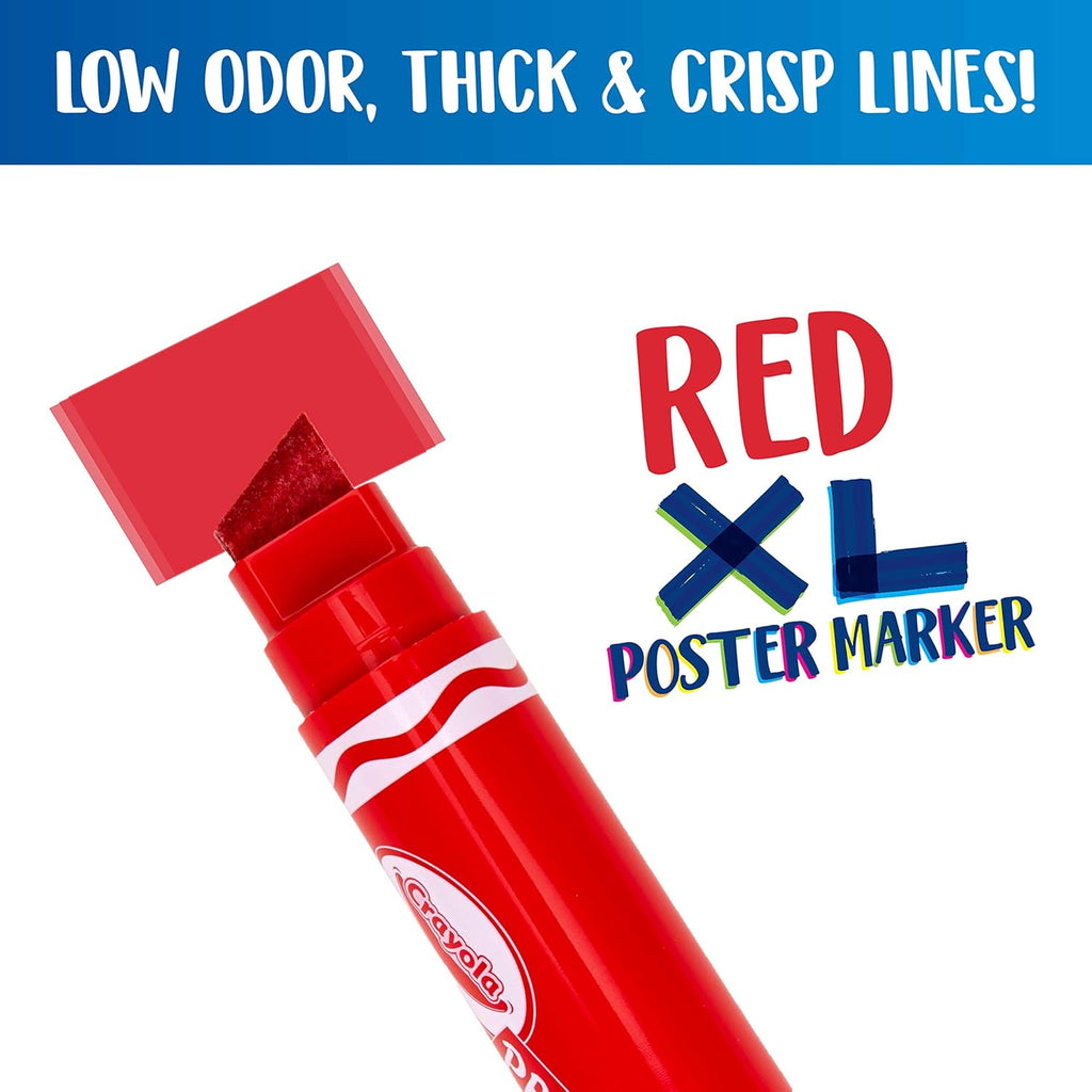 Crayola Project: XL Poster Marker, Red Single ct