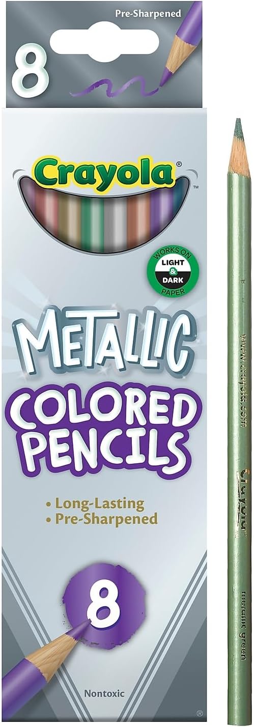Crayola Metallic FX Colored Pencils - 8 Pencils 1 Count (Pack of 1)