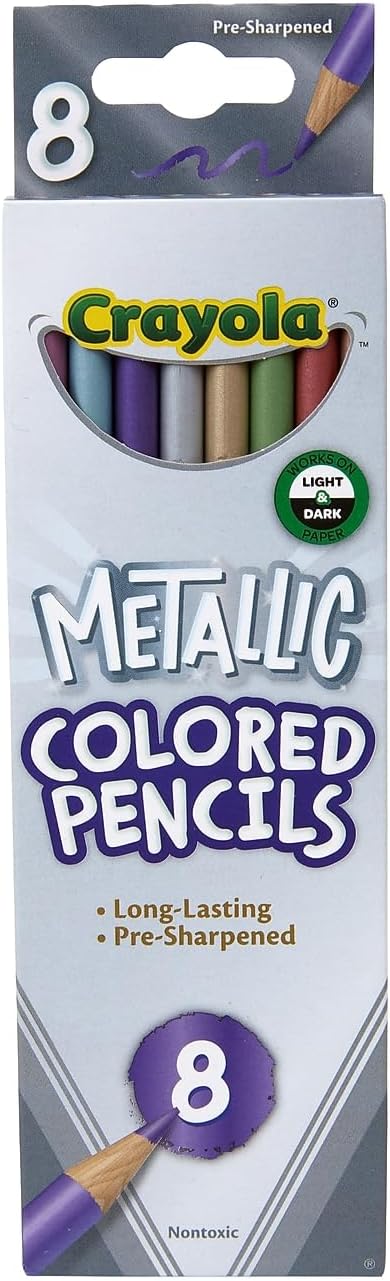 Crayola Metallic FX Colored Pencils - 8 Pencils 1 Count (Pack of 1)