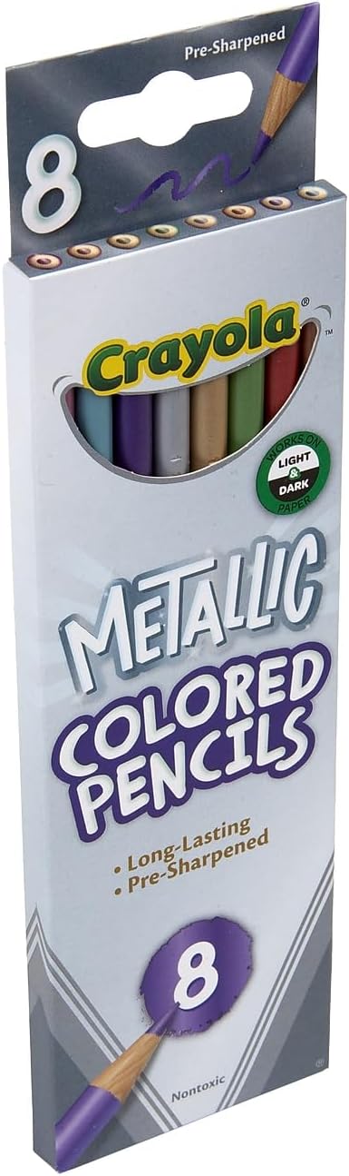 Crayola Metallic FX Colored Pencils - 8 Pencils 1 Count (Pack of 1)