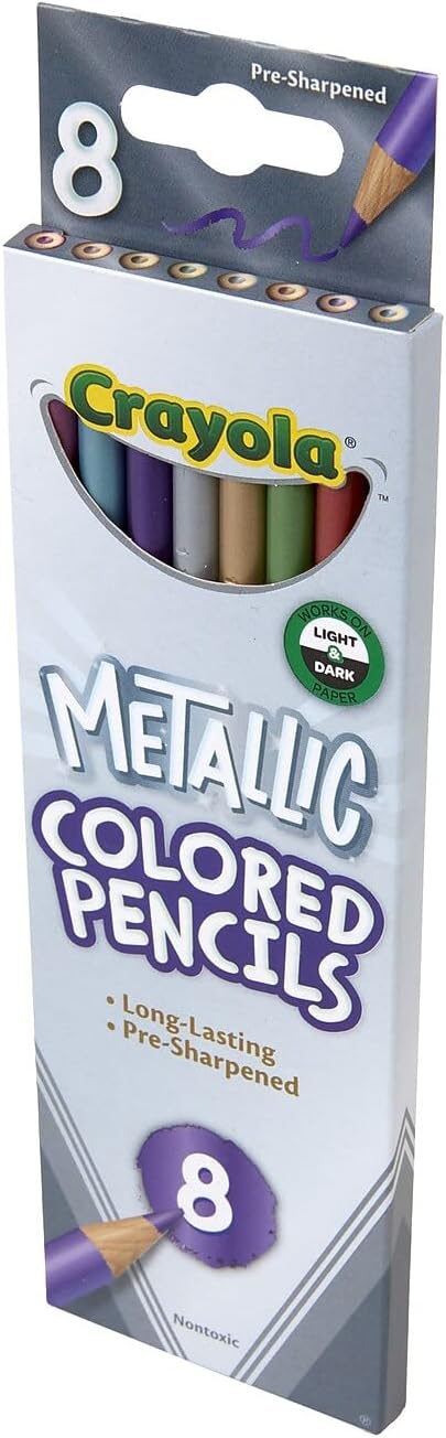 Crayola Metallic FX Colored Pencils - 8 Pencils 1 Count (Pack of 1)