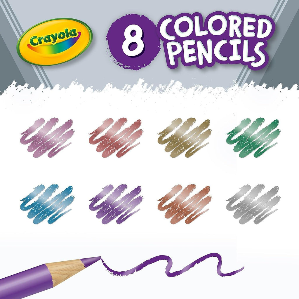 Crayola Metallic FX Colored Pencils - 8 Pencils 1 Count (Pack of 1)