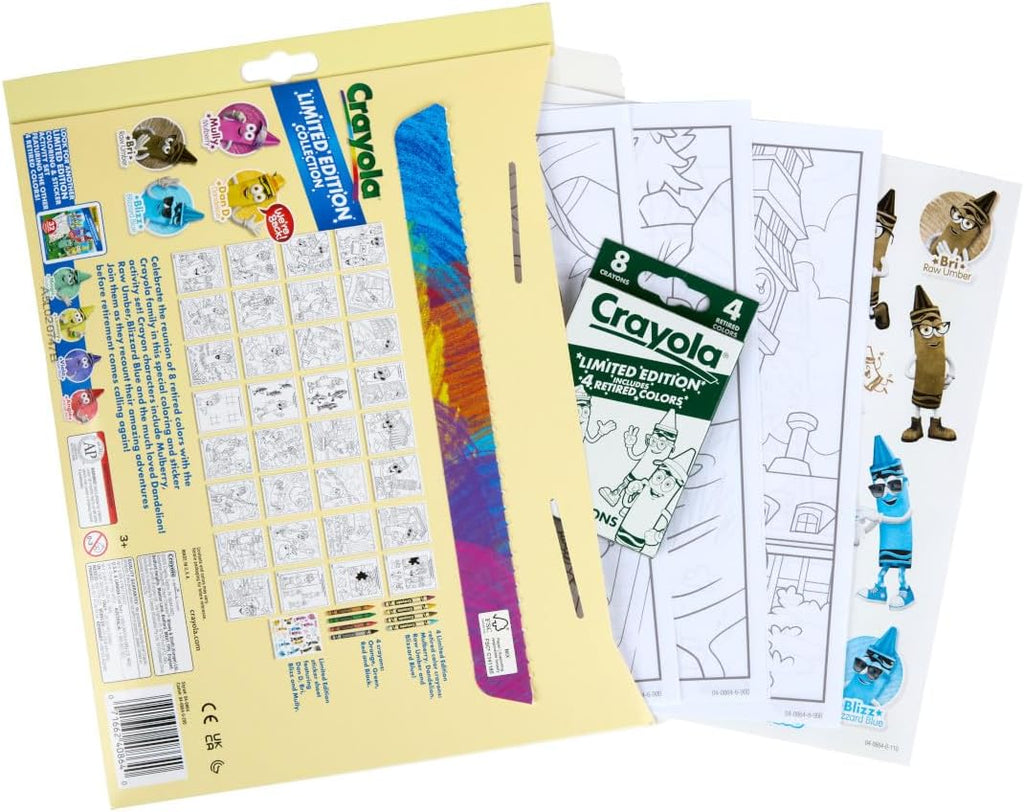 Crayola Retired Colors Coloring & Activity Set, Retired Crayons & Stickers