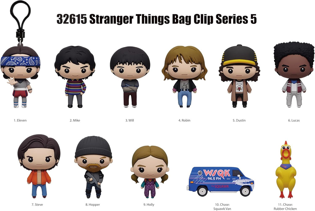 Stranger Things - Series 5-3D Foam Bag Clip Blind Bag - 24pc PDQ