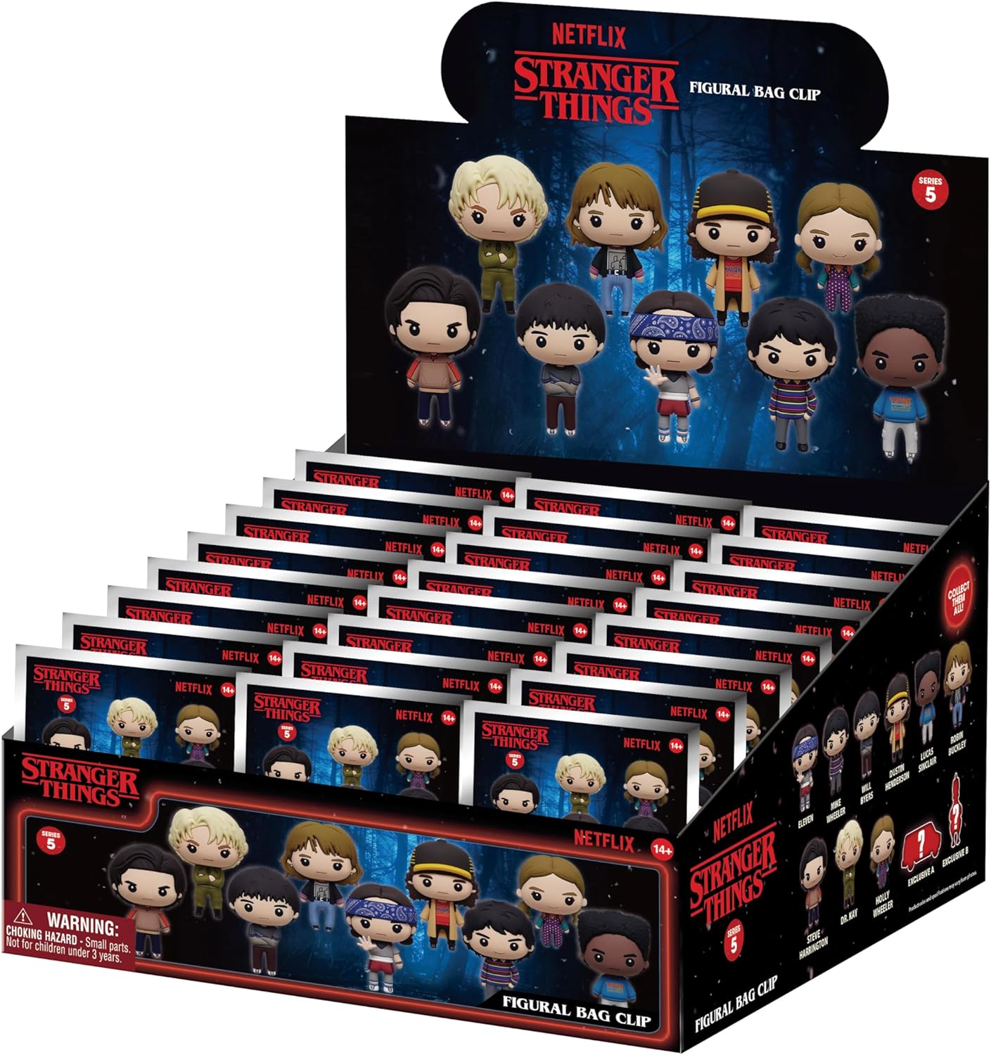 Stranger Things - Series 5-3D Foam Bag Clip Blind Bag - 24pc PDQ