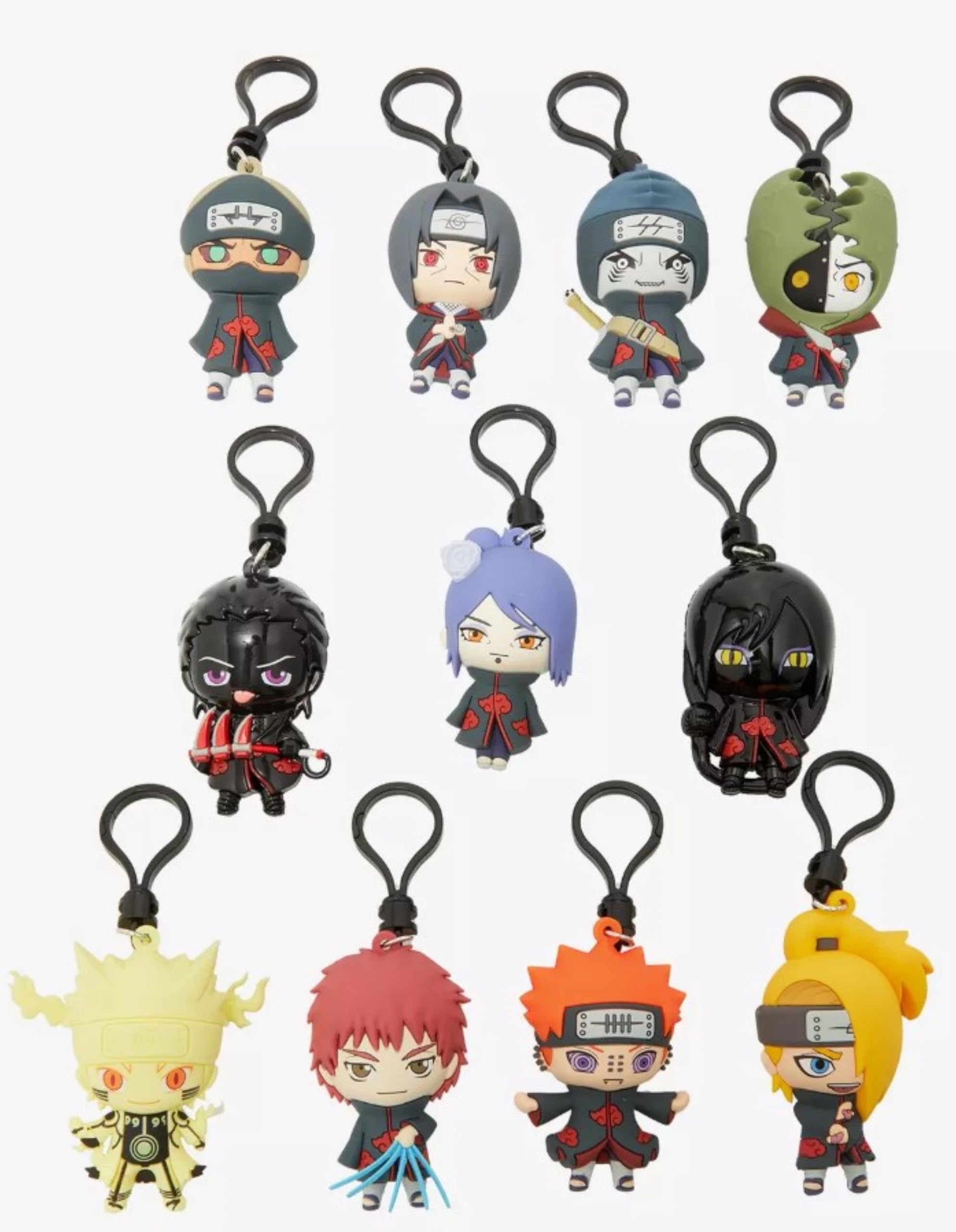 Monogram Naruto Shippuden - Series 7 Figural Bag Clip | 3D Foam Keychain in Blind Bag | ONE Random Bag per Order