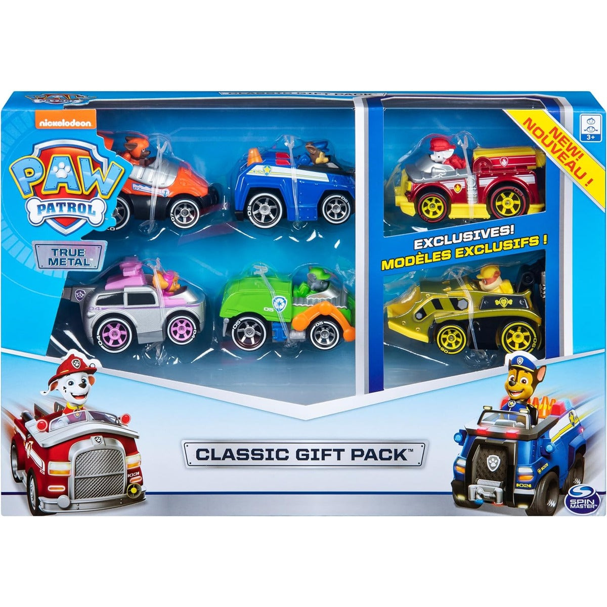 Paw Patrol, True Metal Classic Gift Pack of 6 Collectible Die-Cast Vehicles
