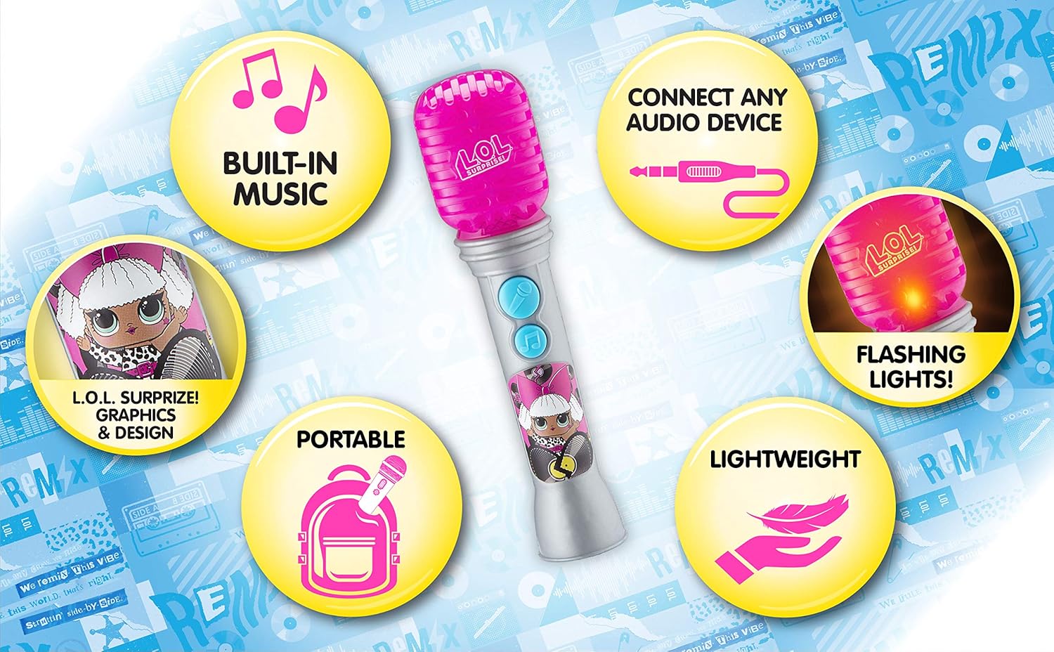 eKids LOL Surprise OMG Remix Toy Microphone