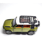 RathaNova Play Land Rover Defender 1:22 Scale Die-Cast Remote Control Car with Smoke Effect, LED Lights, Opening Doors, USB Charging, Multicolor (Green Defend)