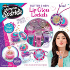 Shimmer 'n Sparkle Glitter & Gem Lip Gloss Lockets DIY Activity Set