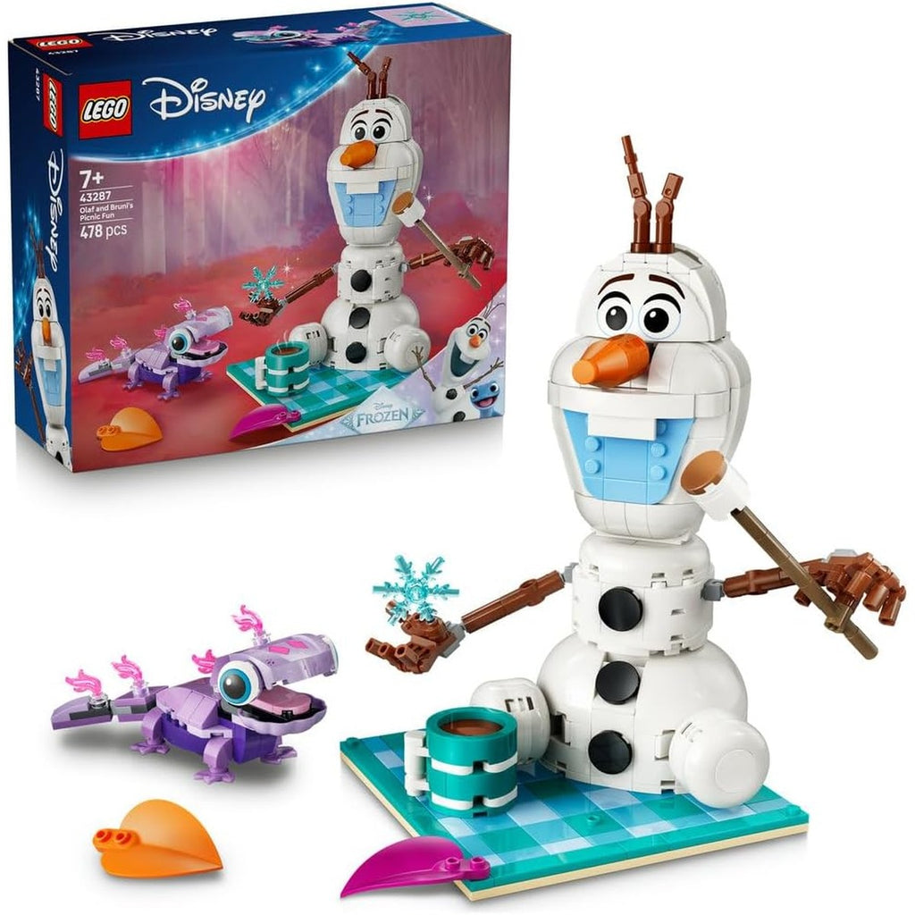 LEGO LEGO | Disney Frozen Olaf and Bruni's Picnic Fun Toy - Snowman Figure w/a Picnic Blanket & Accessories - DIY Bedroom toy