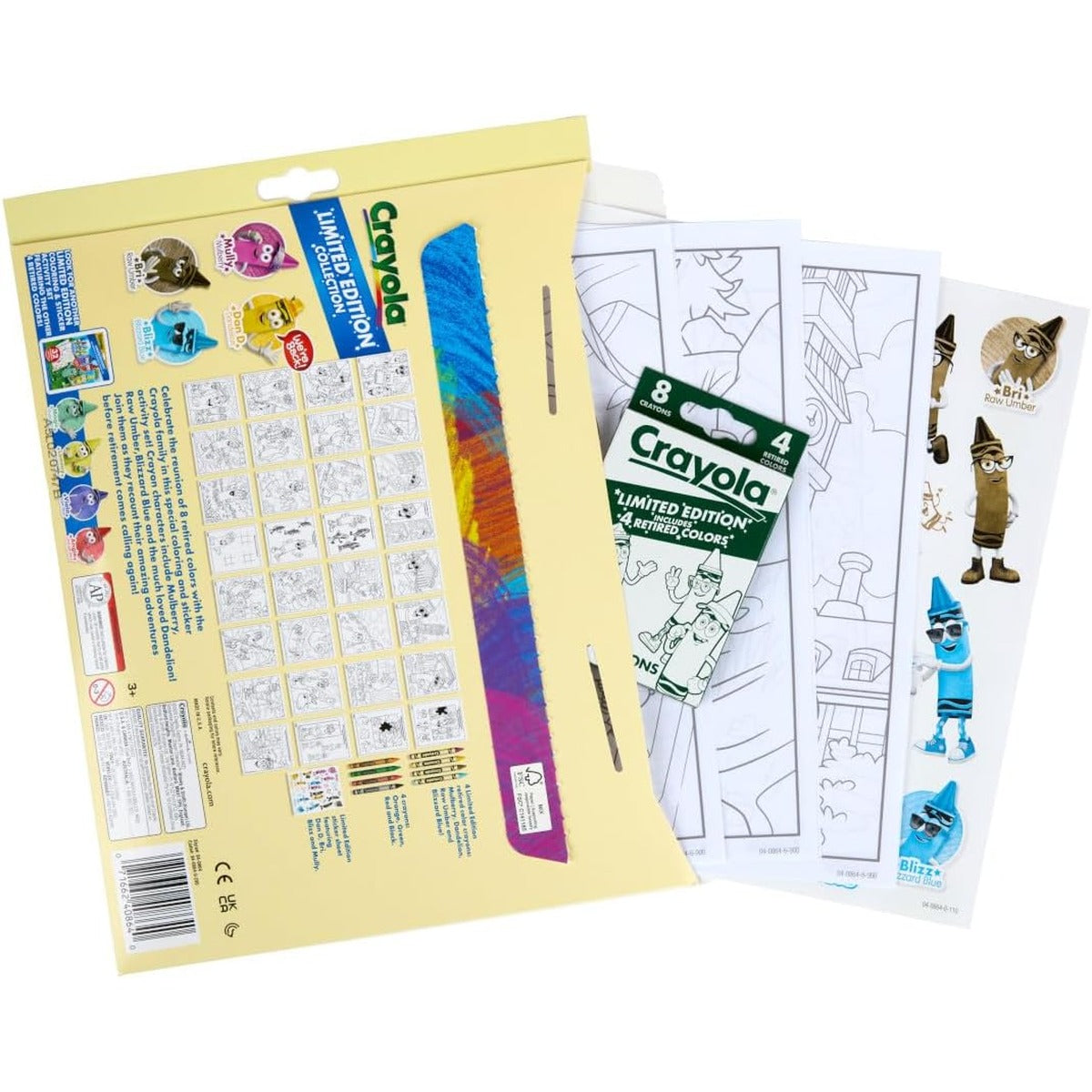 Crayola Retired Colors Coloring & Activity Set, Retired Crayons & Stickers