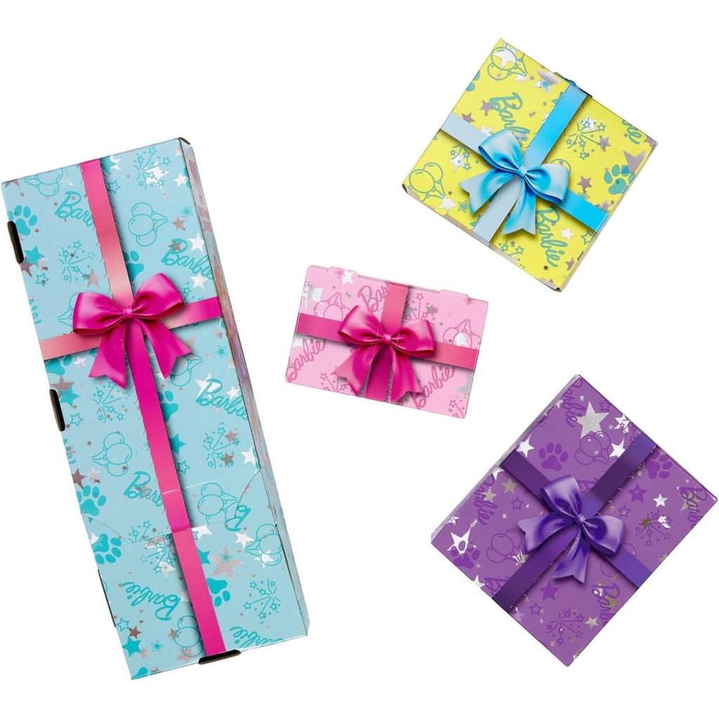 Barbie Party Unboxed Doll & Accessories, Pet Birthday Series Birthday Bows Set with 10 Surprises Including Color Change & Cak