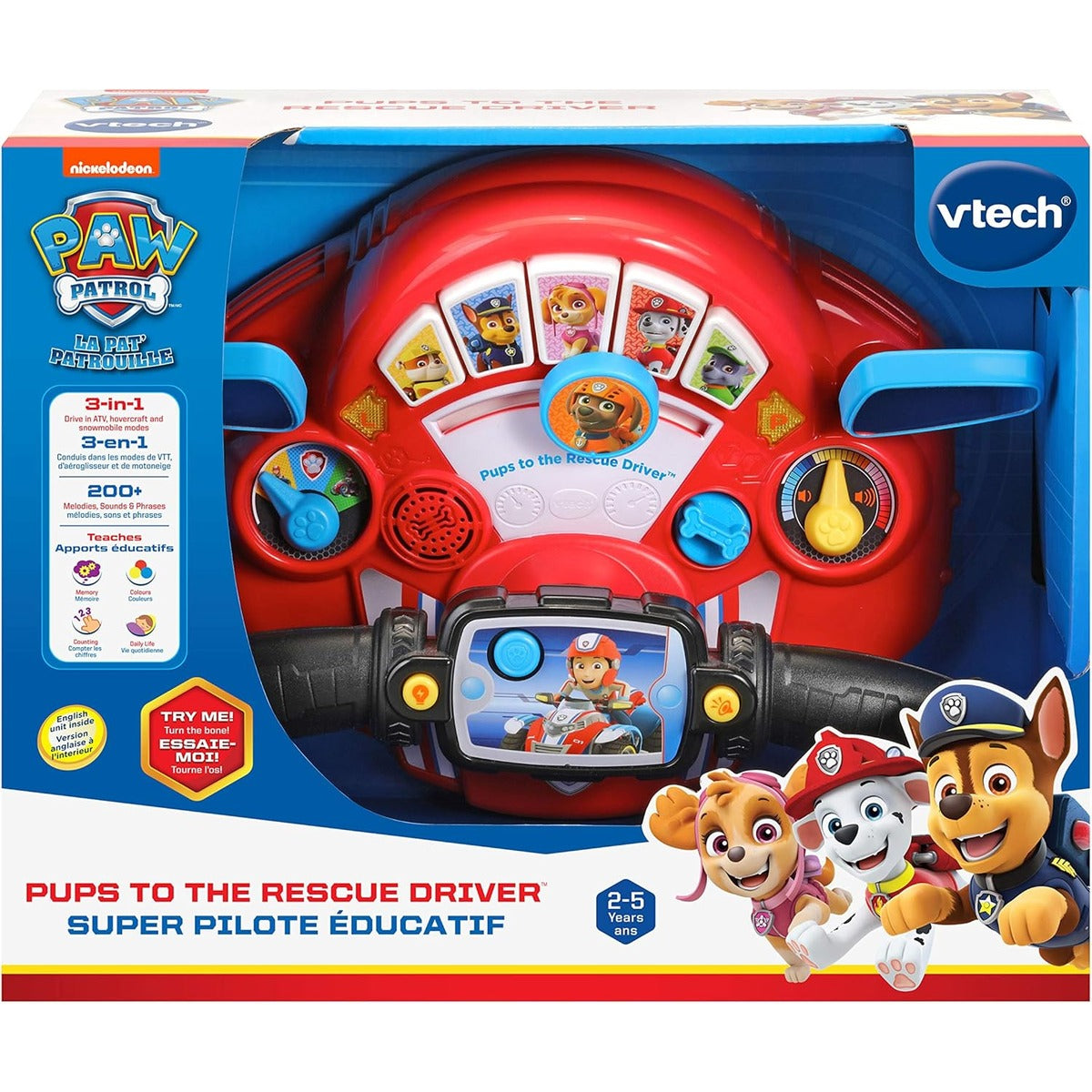 VTech Paw Patrol Pups to The Rescue Driver, Red Pups Retail_Packaging
