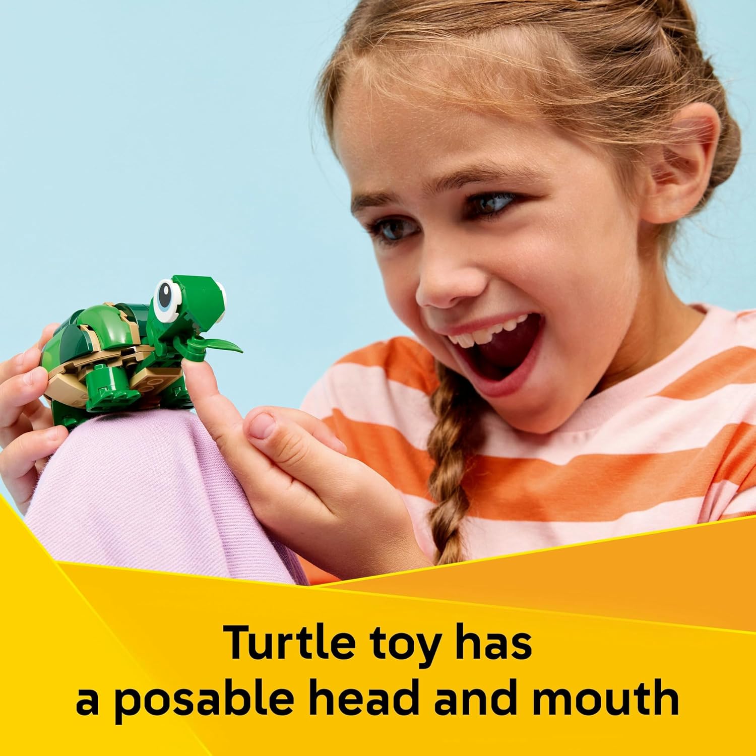 LEGO® Creator 3 in 1 Turtle with a Water Lily Flower 31377 Animal Toy - Building Set with 3 Build Options, Turtle, Chameleon or Frog - Animal Figures for Kids Aged 7+ - Toy for Girls and Boys